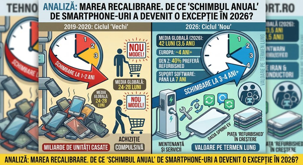 ANALIZĂ: Marea Recalibrare. De ce „schimbul anual” de smartphone-uri a devenit o excepție în 2026?